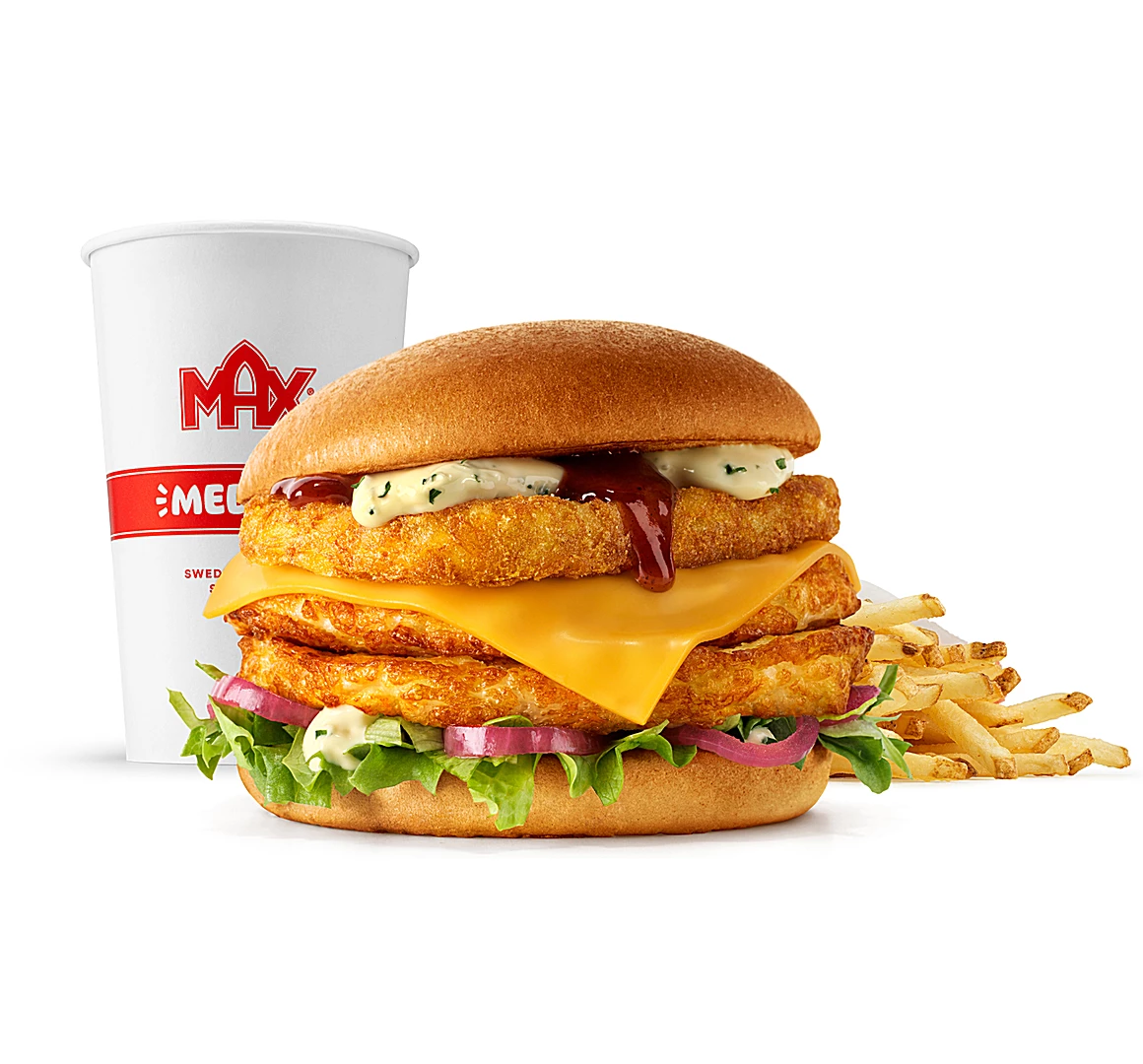 Burger Rywala Złoty Maxoumi w zestawie