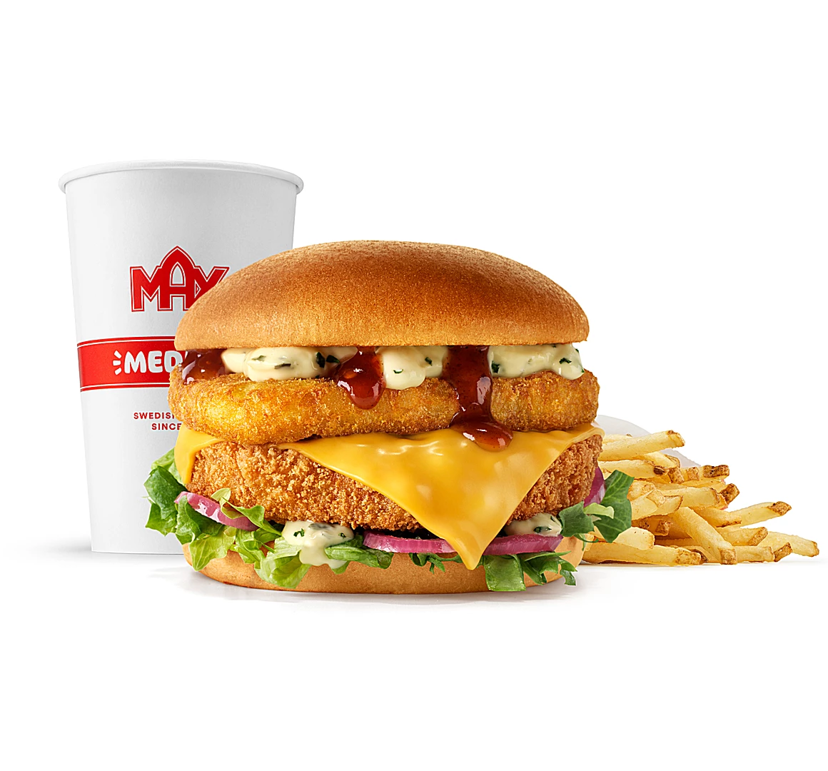 Burger Rywala Złoty Crispy Supreme w zestawie