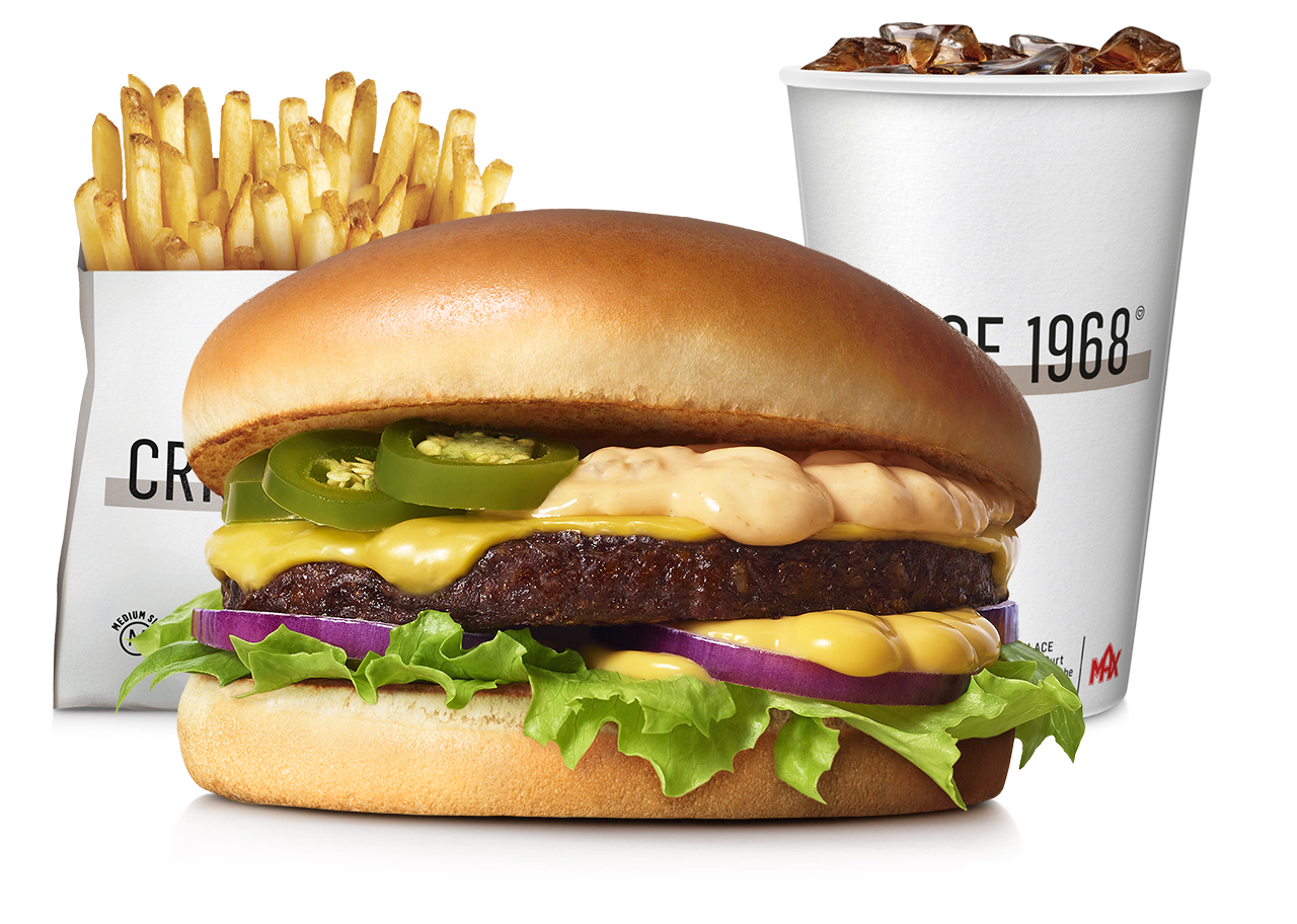 Wege Burger Pikantny z Cheddarem w zestawie