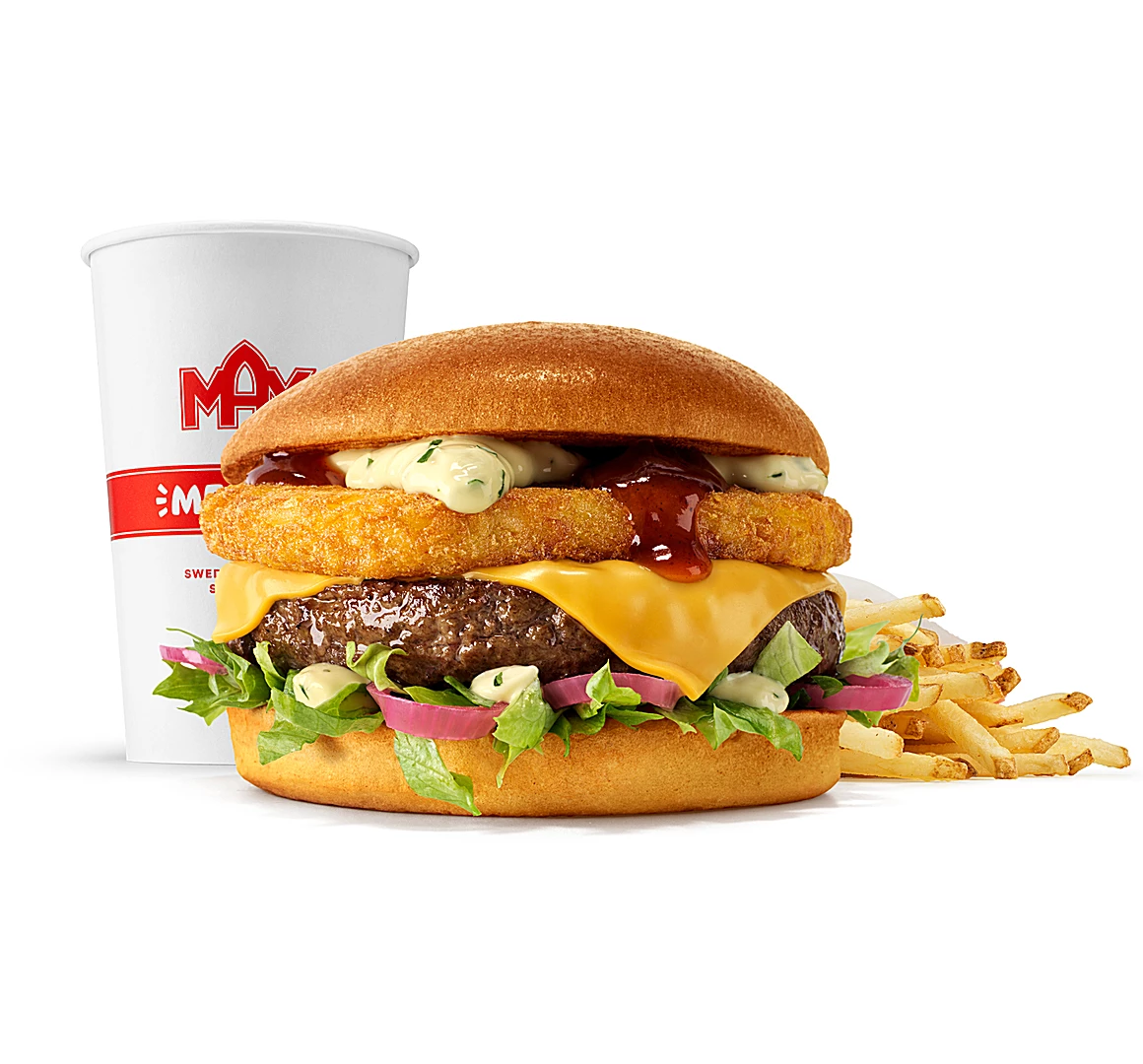 Burger Rywala Złoty w zestawie