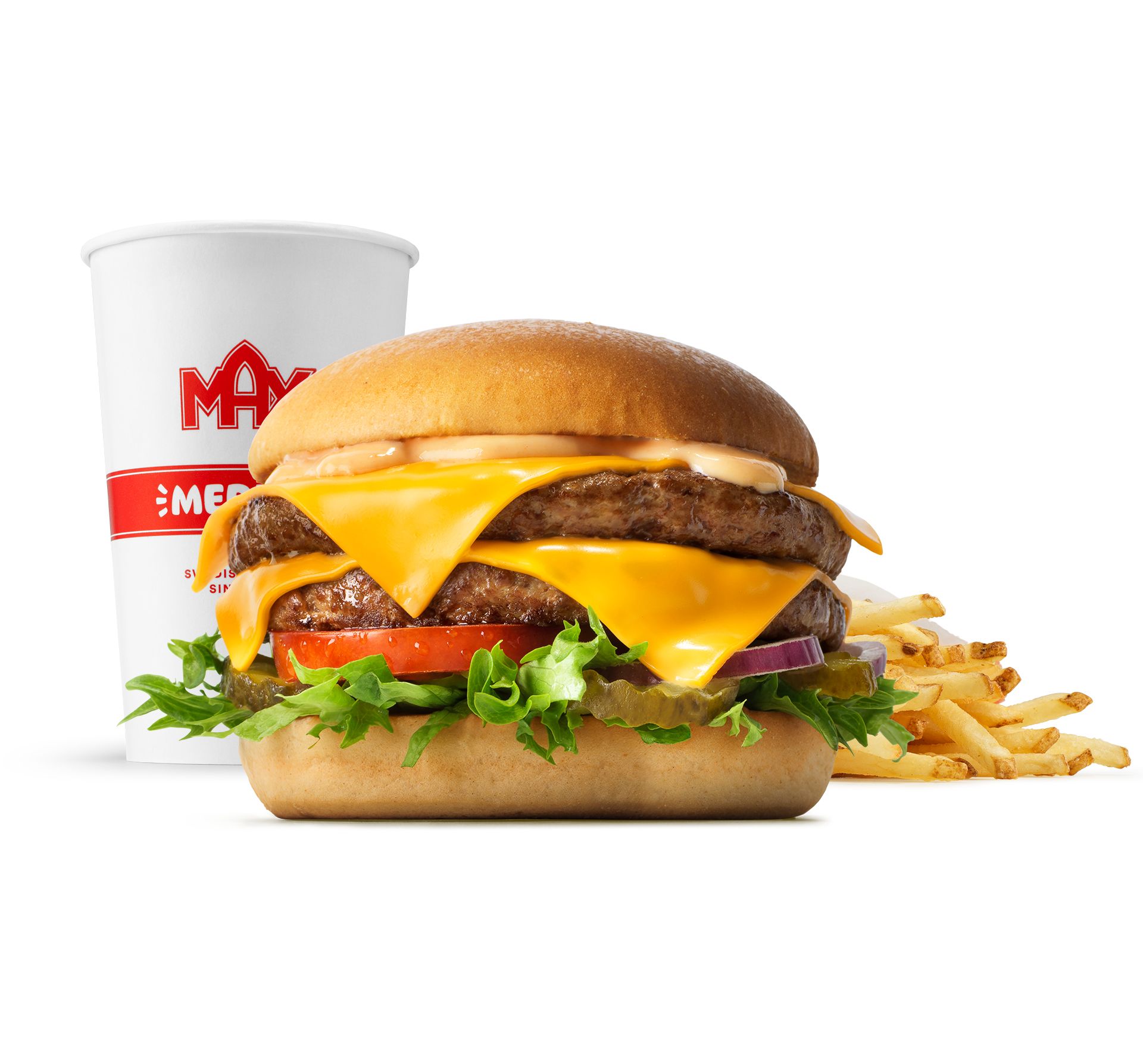 Podwójny Original Burger w zestawie