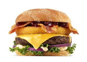Burger Rywala Beef and Bacon