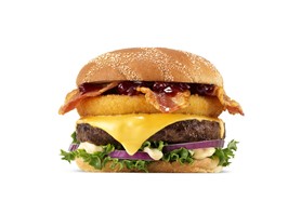 Burger Rywala Beef and Bacon