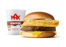 Breakfast burger w zestawie