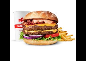 Podwójny Frisco Burger w zestawie
